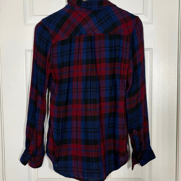 Rails Plaid Button Down Shirt Red Blue Women's XS Casual Western Grunge - Picture 3 of 8